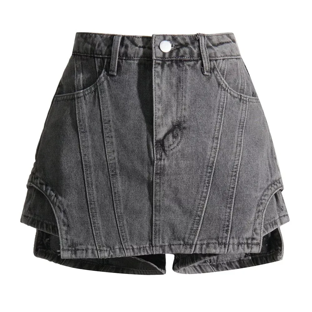 The Shelby High Waist Denim Shorts  - Multiple Colors
