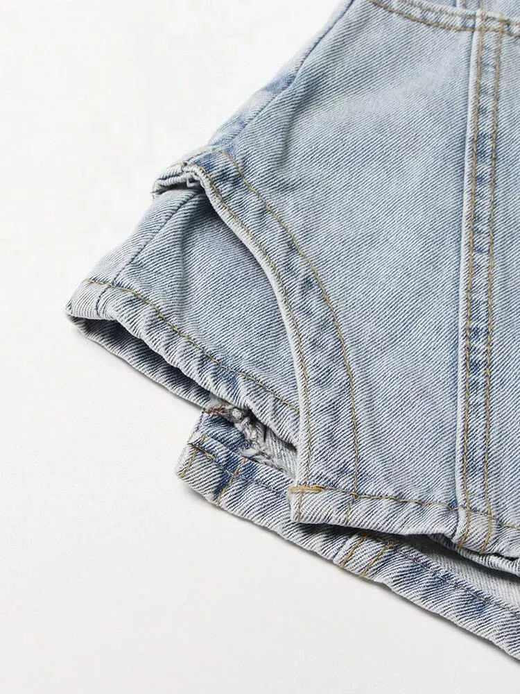 The Shelby High Waist Denim Shorts  - Multiple Colors