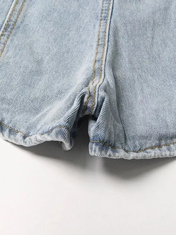 The Shelby High Waist Denim Shorts  - Multiple Colors