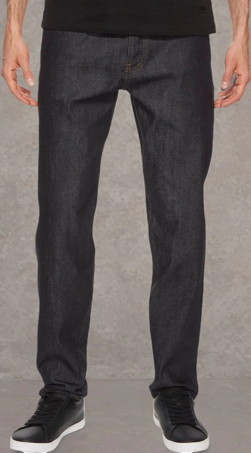 The Unbranded Brand Men's Ub622 Relaxed Tapered Fit 11oz Indigo Stretch Selvedge Denim