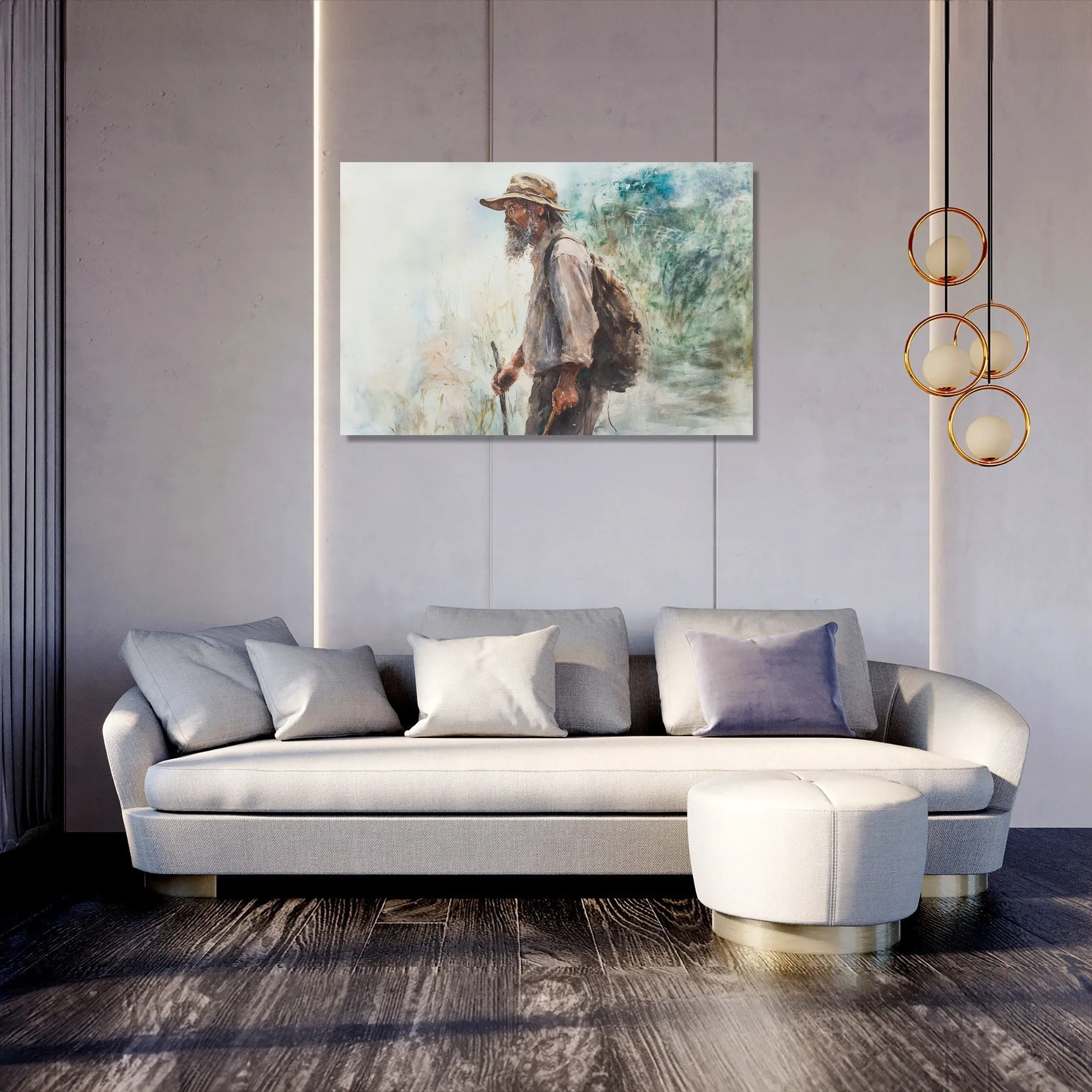 The Wanderer's Rustic Canvas