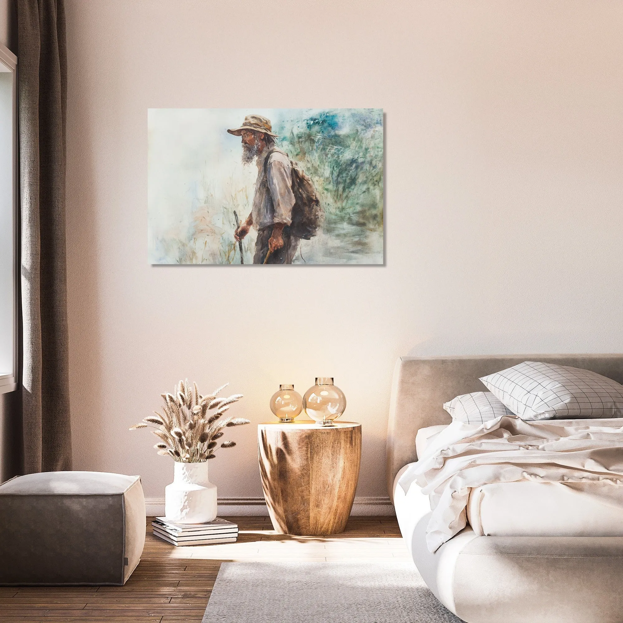 The Wanderer's Rustic Canvas