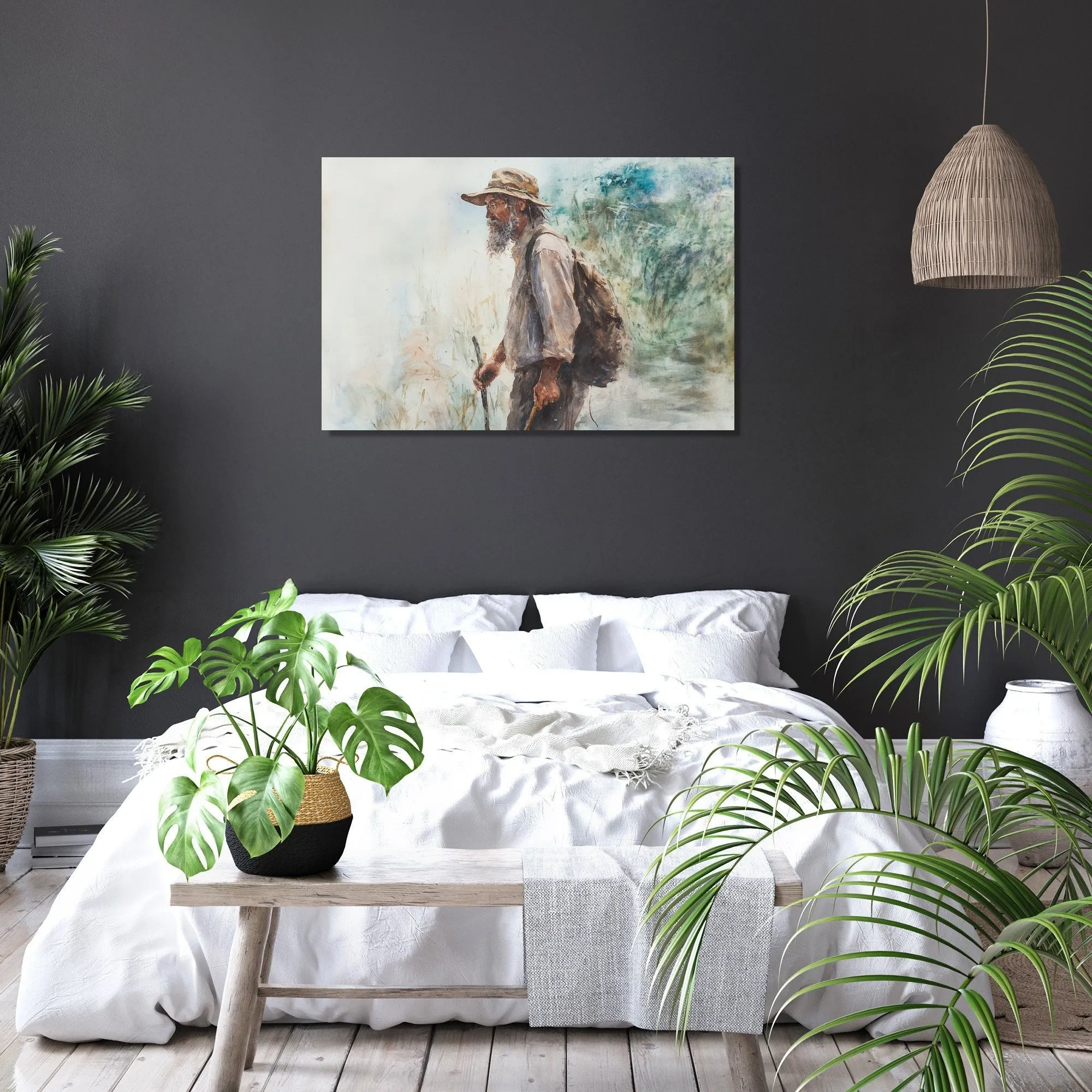 The Wanderer's Rustic Canvas