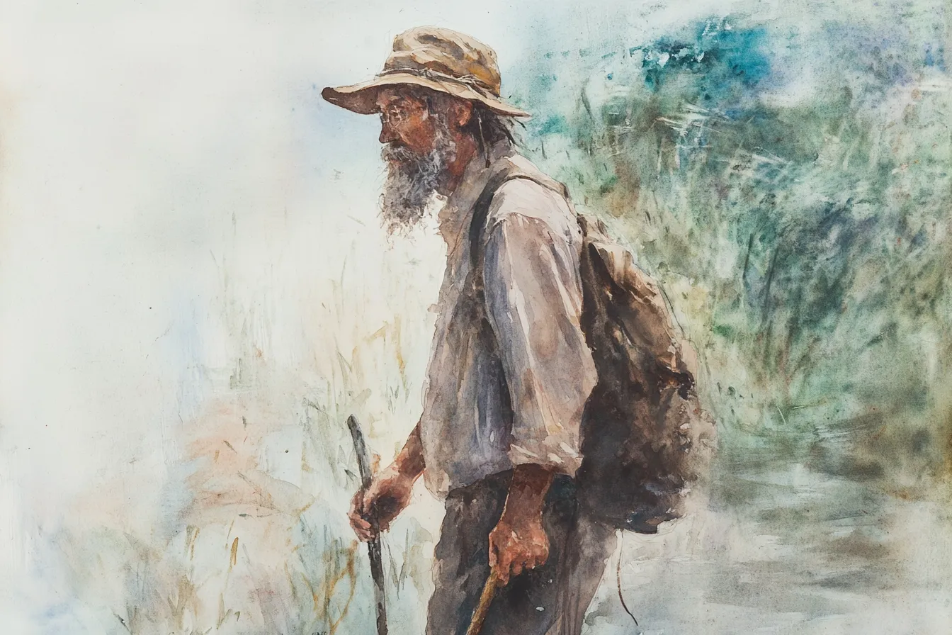 The Wanderer's Rustic Canvas