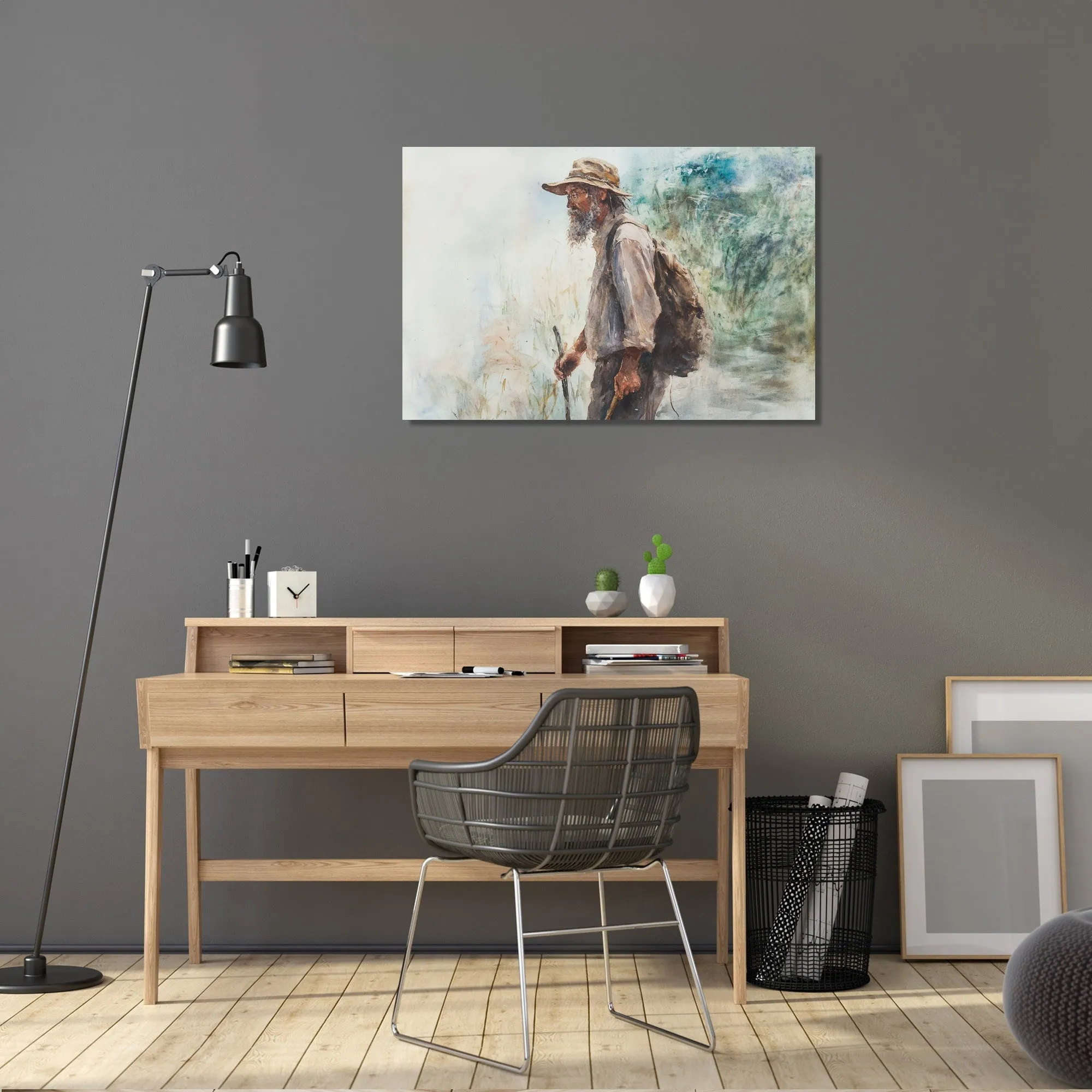 The Wanderer's Rustic Canvas