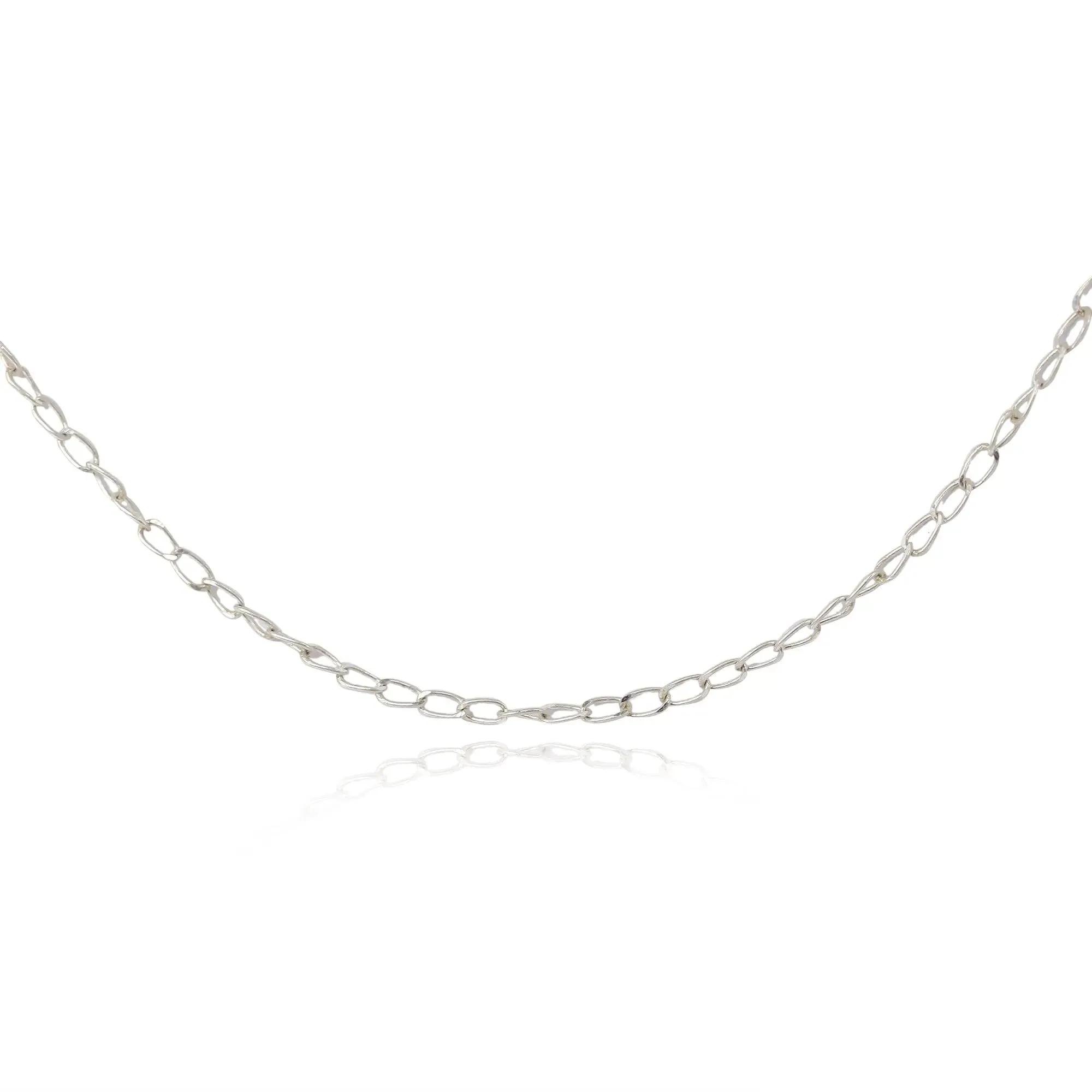 Thin Silver 92.5 Link Chain For Men