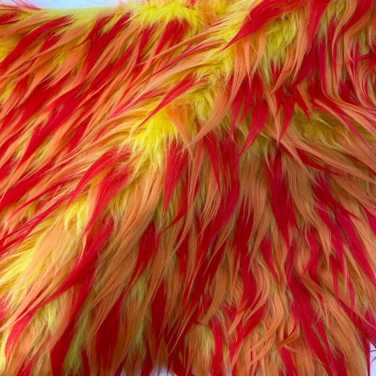 Three Spike Shaggy Faux Fur Fabric