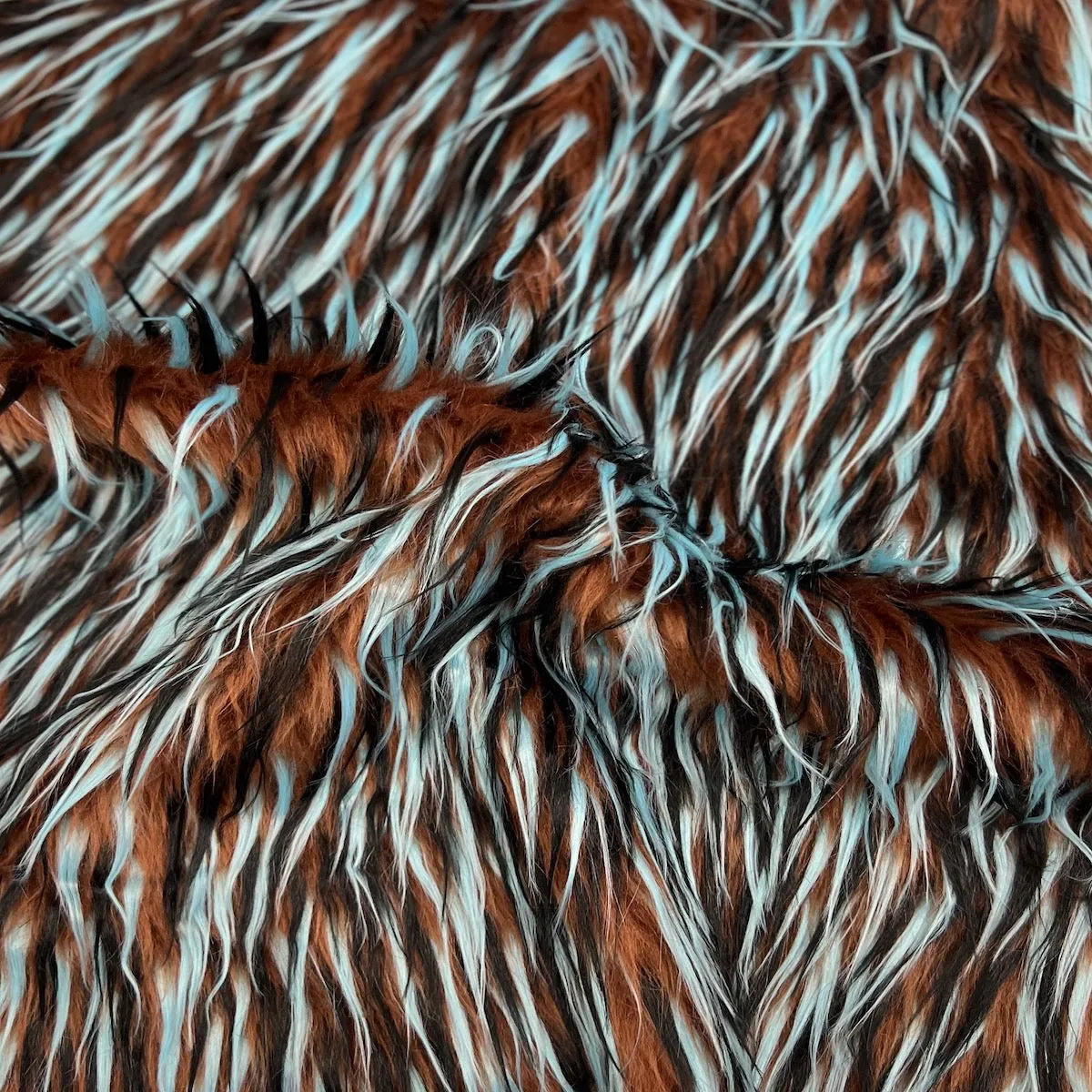 Three Spike Shaggy Faux Fur Fabric