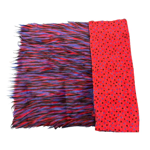 Three Spike Shaggy Faux Fur Fabric