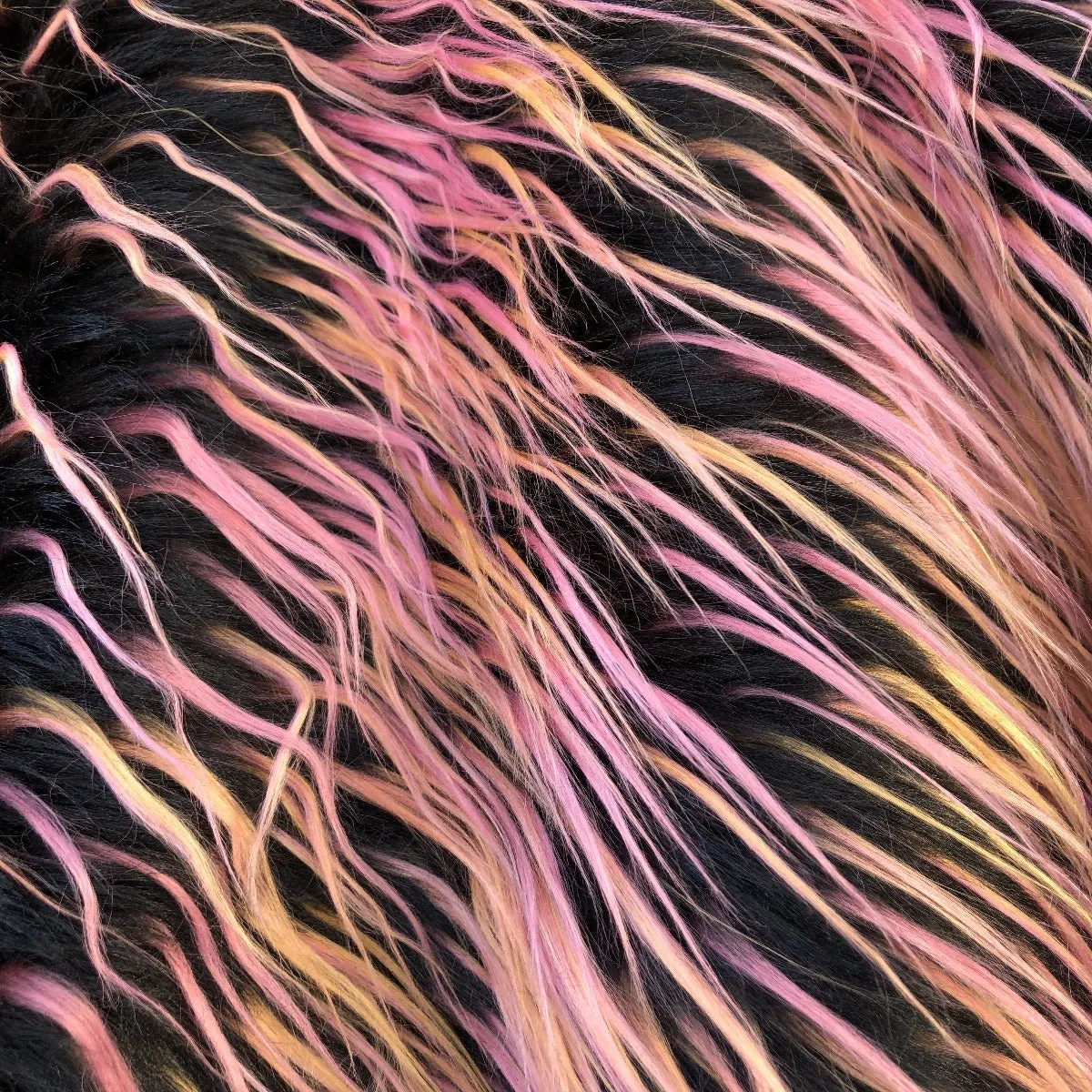 Three Spike Shaggy Faux Fur Fabric