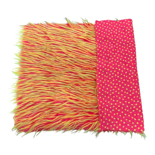 Three Spike Shaggy Faux Fur Fabric
