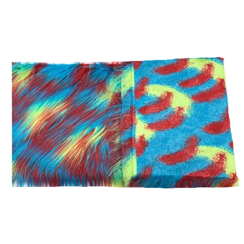 Three Tone Shaggy Faux Fur Fabric