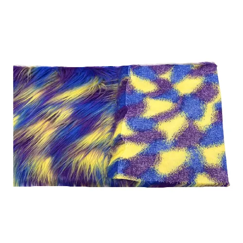 Three Tone Shaggy Faux Fur Fabric