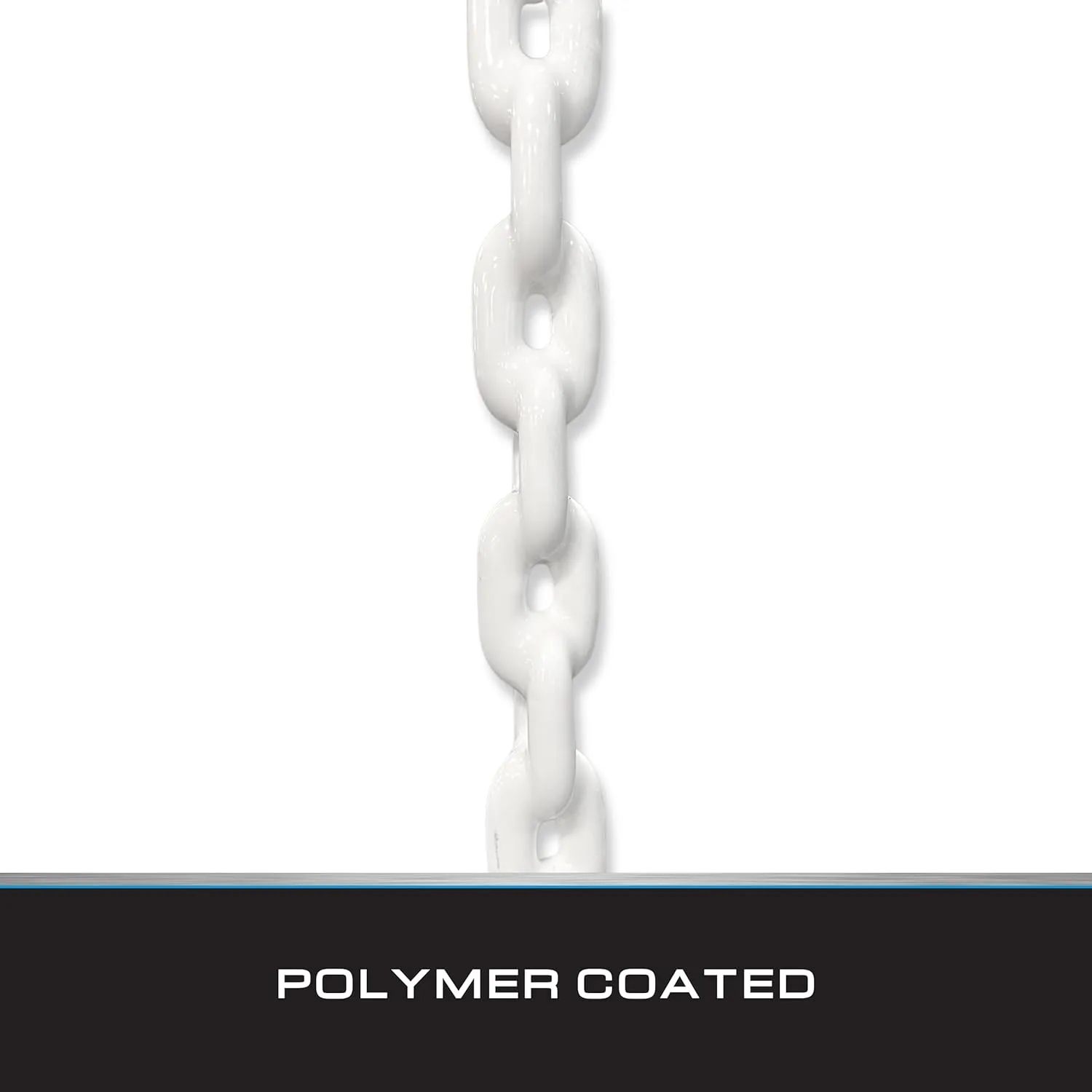 Tie Down Engineering White Polymer Coated Anchor Chain | 1/4 in. x 4 ft. | Boating Equipment| Boat Anchor Accessories |4 feet Long
