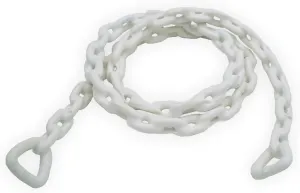 Tie Down Engineering White Polymer Coated Anchor Chain | 1/4 in. x 4 ft. | Boating Equipment| Boat Anchor Accessories |4 feet Long