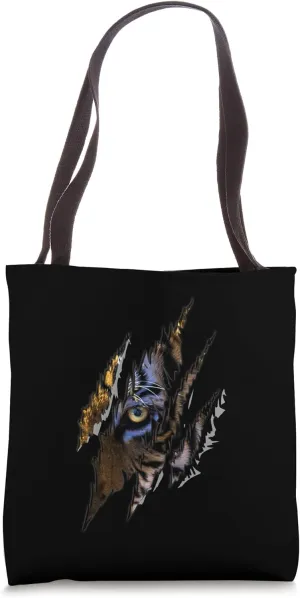 Tiger Eye Claw Funny Genus Panther Felidae Cat Lover Novelty Tote Bag