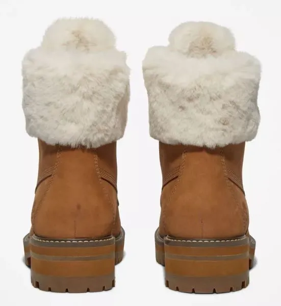Timberland Medium Brown Nubuck Courmayeur Valley 6 inch Waterproof Faux Fur Boots TB0A2JXAX17