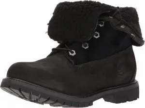 Timberland Women's Authentics Teddy Fleece Waterproof Fold-Down Nubuck Boot