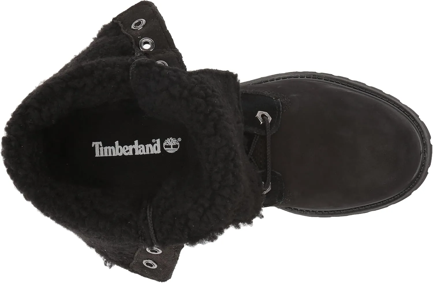 Timberland Women's Authentics Teddy Fleece Waterproof Fold-Down Nubuck Boot