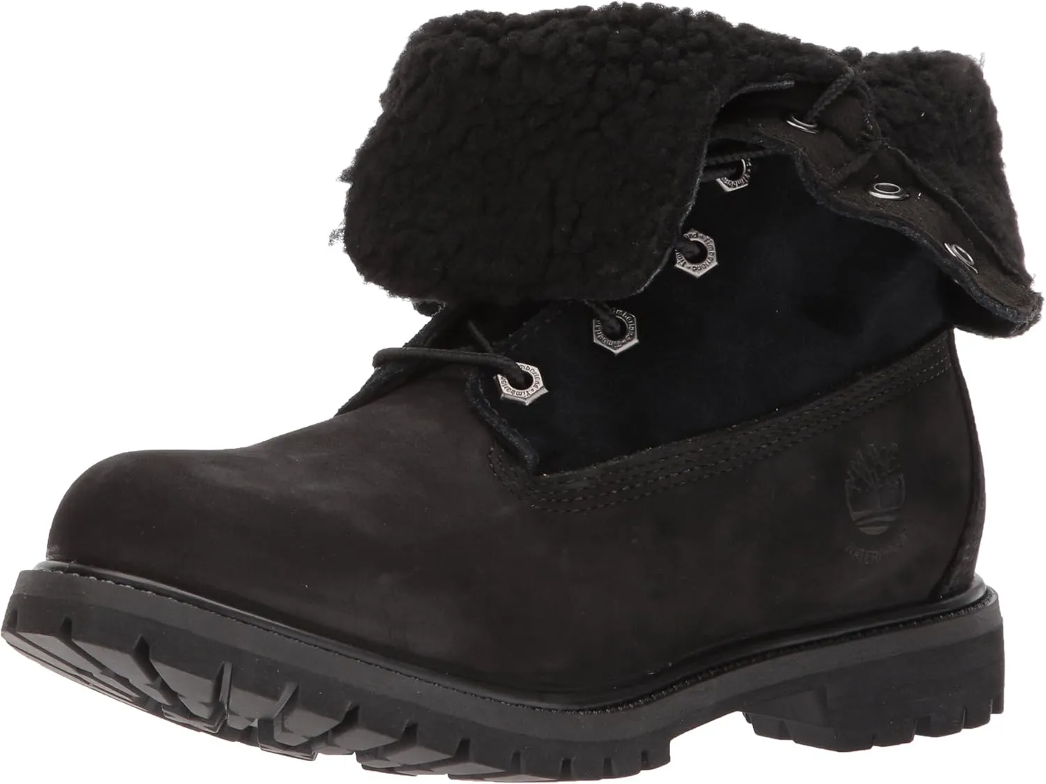 Timberland Women's Authentics Teddy Fleece Waterproof Fold-Down Nubuck Boot