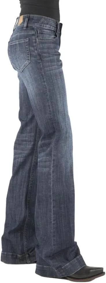 Tin Haul Womens Blue Cotton Blend 460 Ella Plain Back Jeans