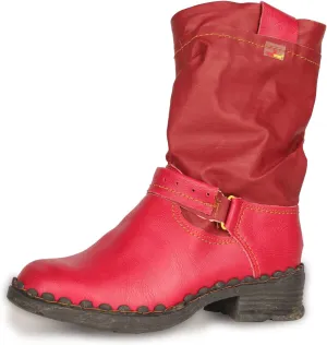 TMA EYES Women Fashion Leather Winter Boots with Faux Fur Lining side Zipper Buckle Shoes