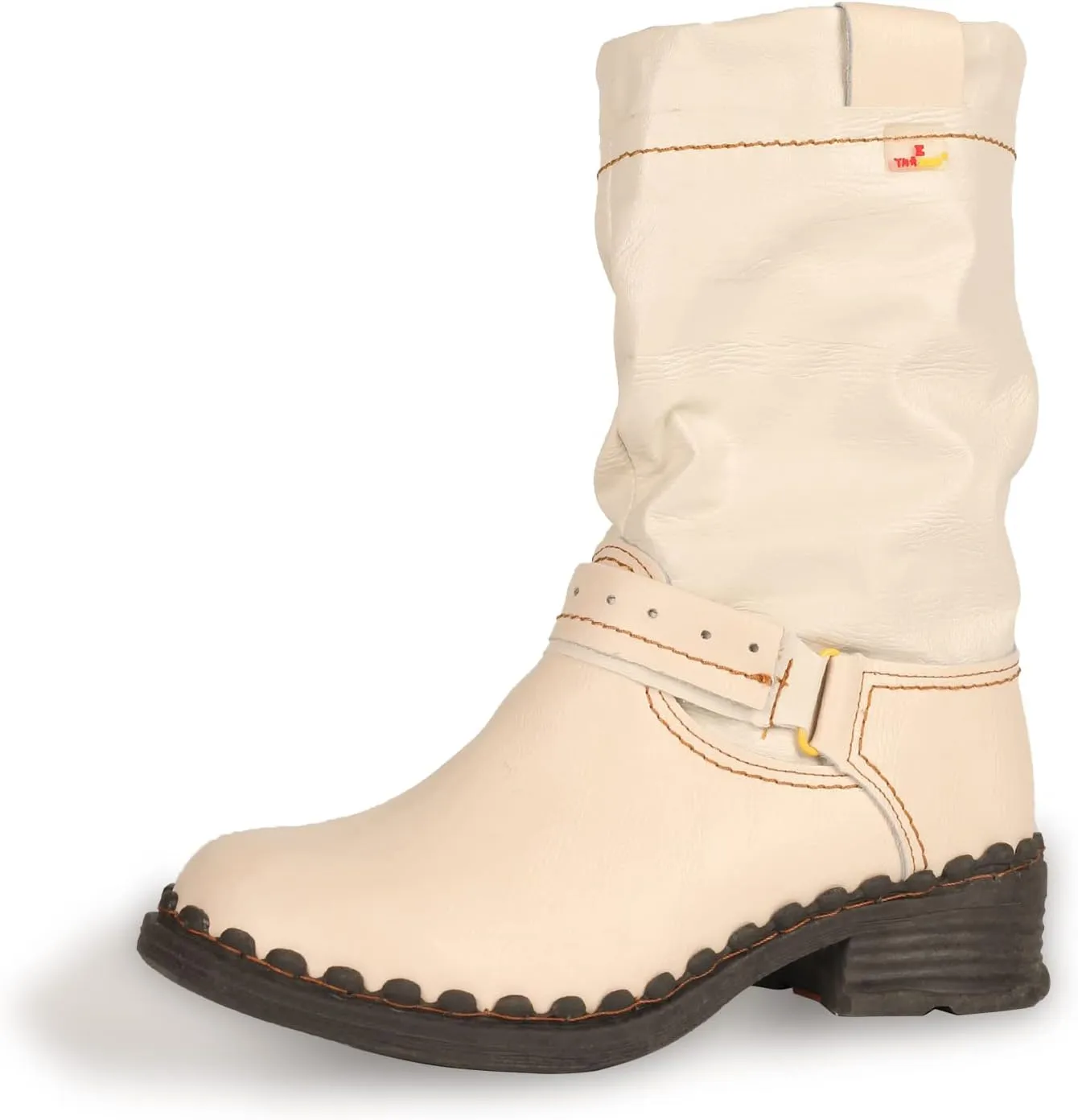 TMA EYES Women Fashion Leather Winter Boots with Faux Fur Lining side Zipper Buckle Shoes