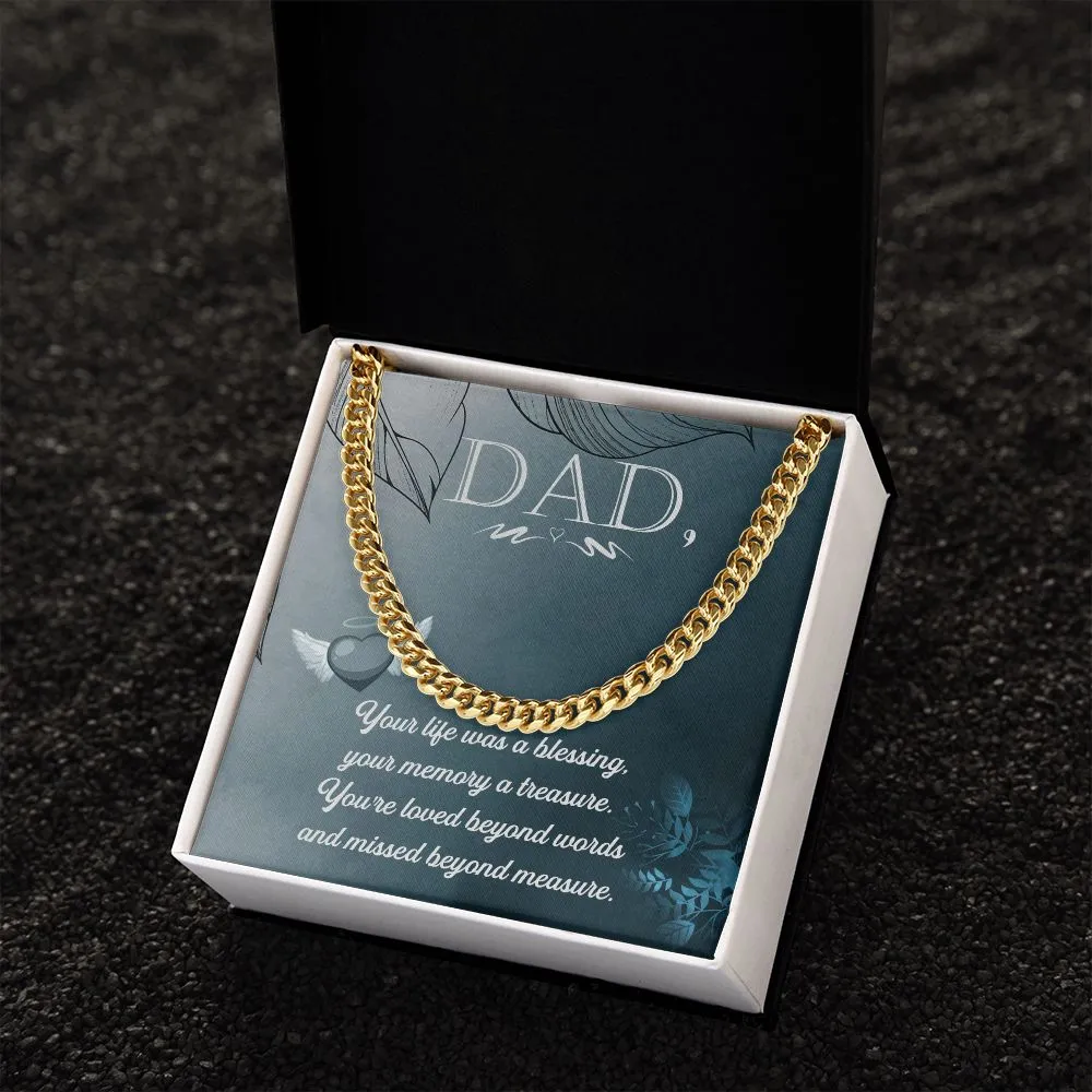 To Heavy reduction My Impeccable Father Necklace