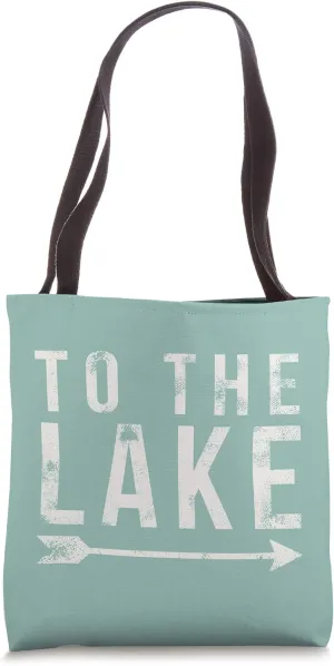 To The Lake - Rustic Quote - Vintage Light Jade Green Tote Bag