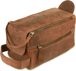 Toiletry Bag for Men Dopp Kit genuine Buffalo Leather Toiletry Bag Case for Women Travel Accessories for Men Women Travel Makeup cosmetic Bag Travel Essentials Organizer Leather Travel Toiletries Bag