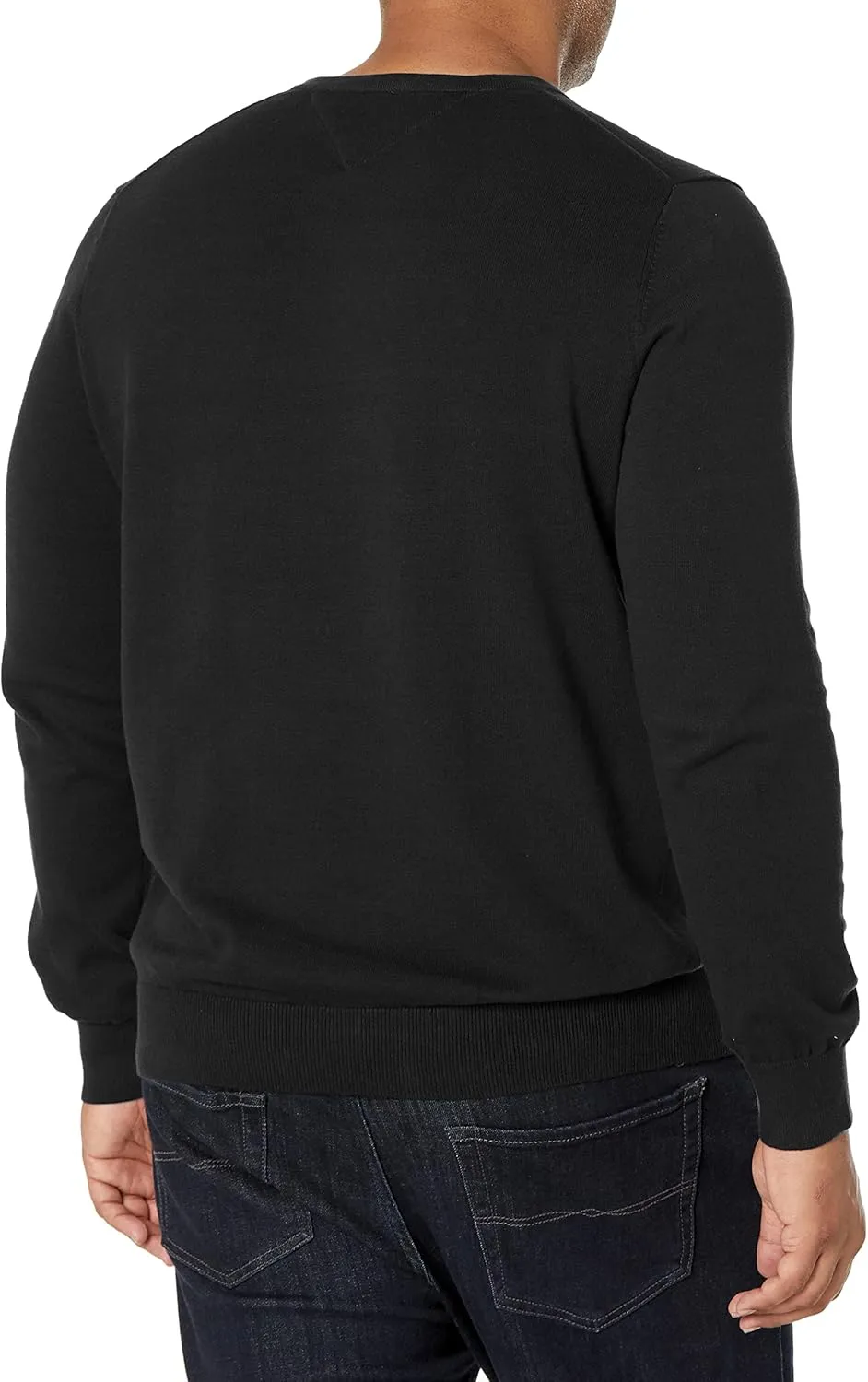 Tommy Hilfiger Men's Essential Long Sleeve Cotton V-Neck Pullover Sweater
