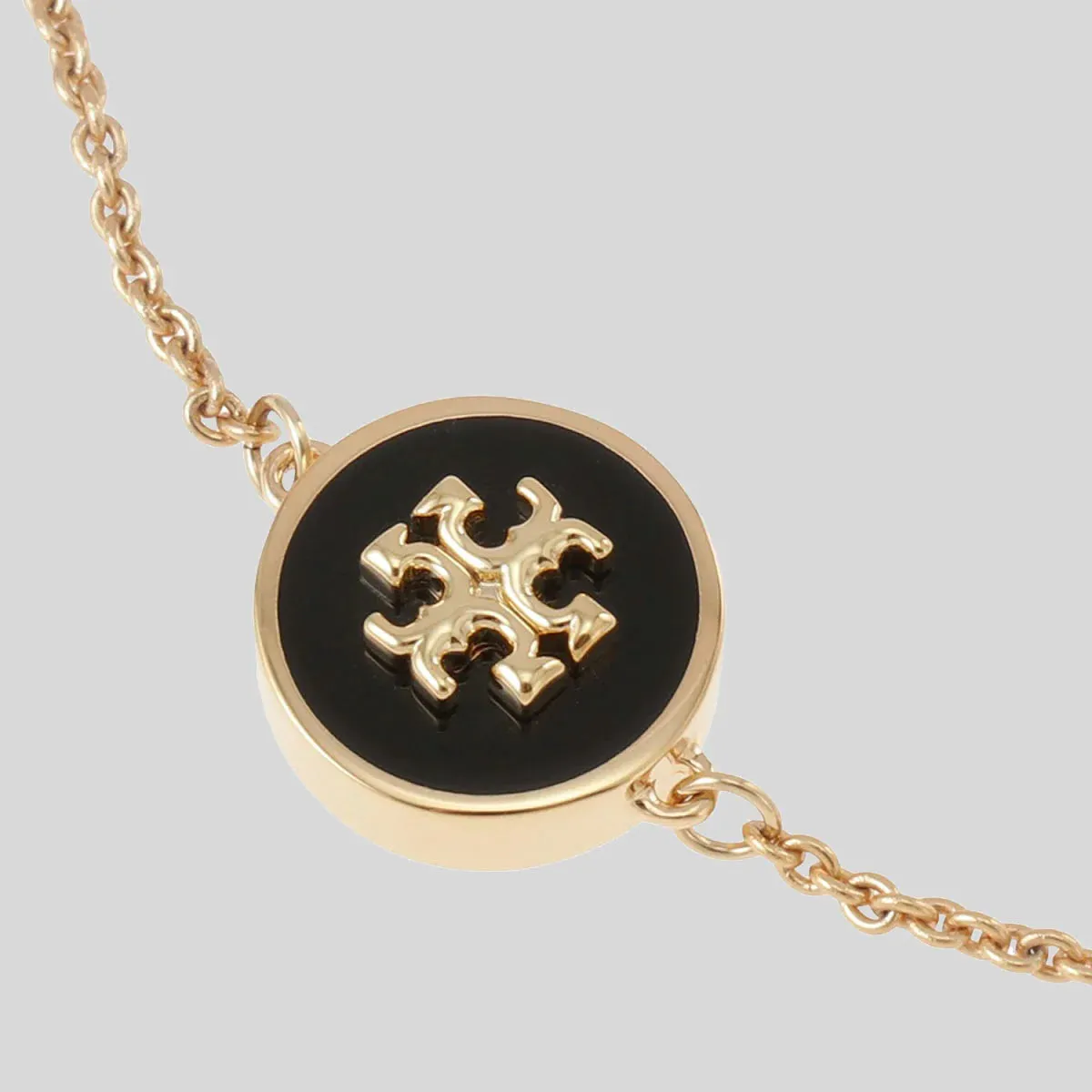 TORY BURCH Kira Enamel Chain Bracelet Tory Gold Black RS-90284