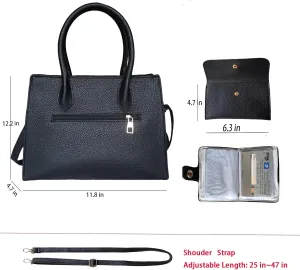 Tote Bag for Women With Zipper waterproof Leather Handbags Multi Pocket Purses Shoulder Bags Crossbody Bag Medium Purses