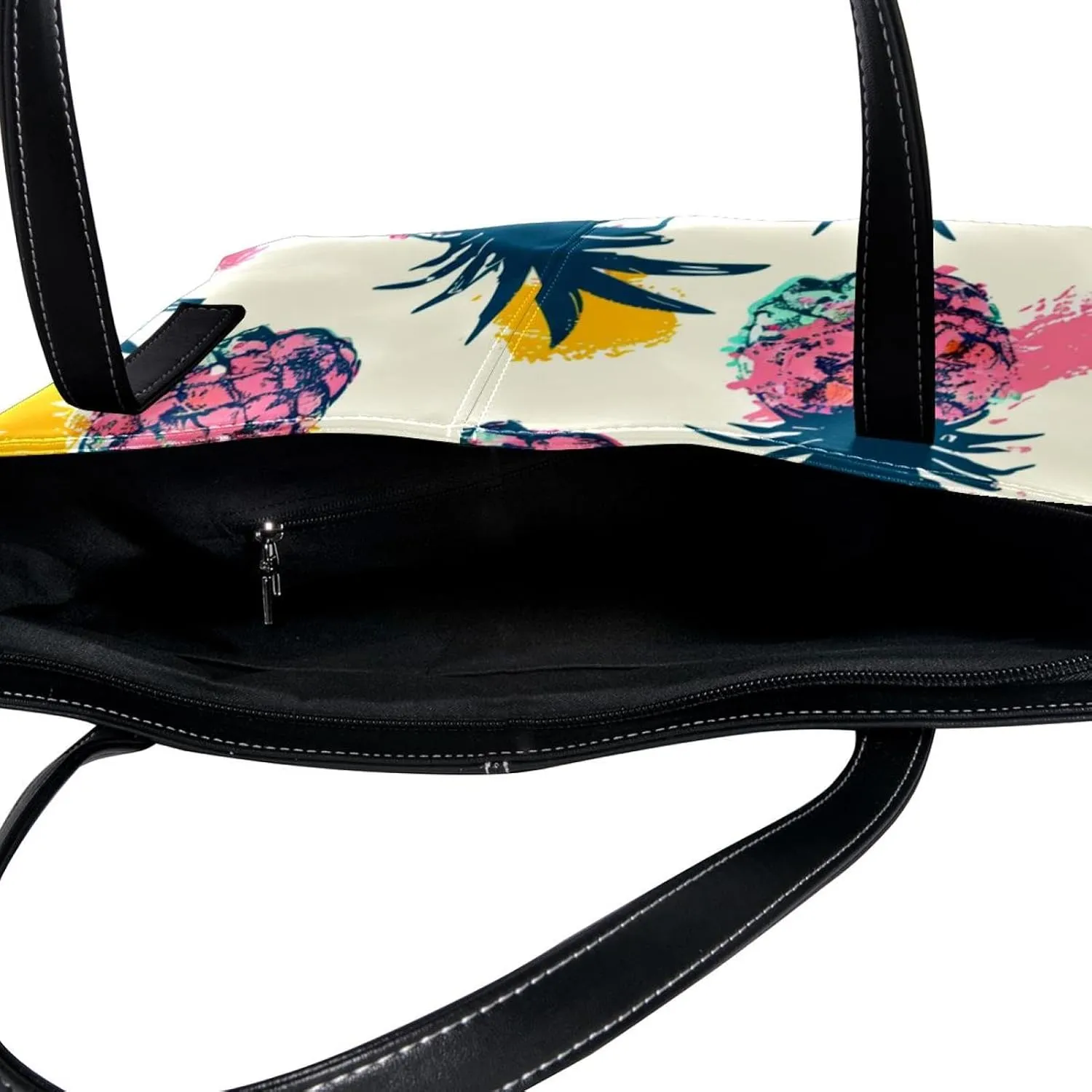 Tote Bags, Large Tote Bags for Women, Women's Tote Handbags, Tropical Pineapple Plam Leaves, Tote Bags for Women