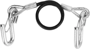 Towing Safety Cable,27.6 Inch Trailer Safety Cable Galvanized Iron S Hook Spring Safety Rope RV 3500lbs Weight Capacity Safety Towing Cable for RV