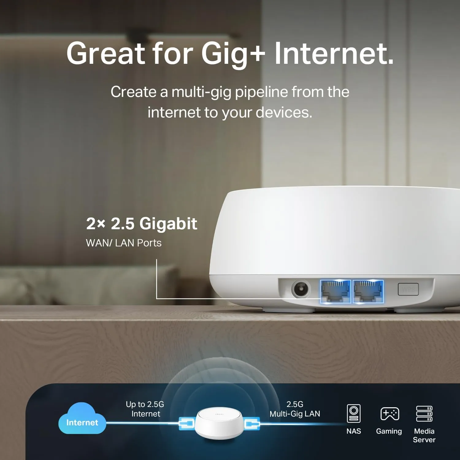 TP-Link Dual-Band BE3600 WiFi 7 Mesh Wi-Fi System (Deco BE23) | 4-Stream 3.6 Gbps | 160 Mhz Channels | Covers up to 6,500 Sq.Ft | 2× 2.5G Ports Wired Backhaul | VPN,MLO,AI-Roaming, HomeShield (3-Pack)