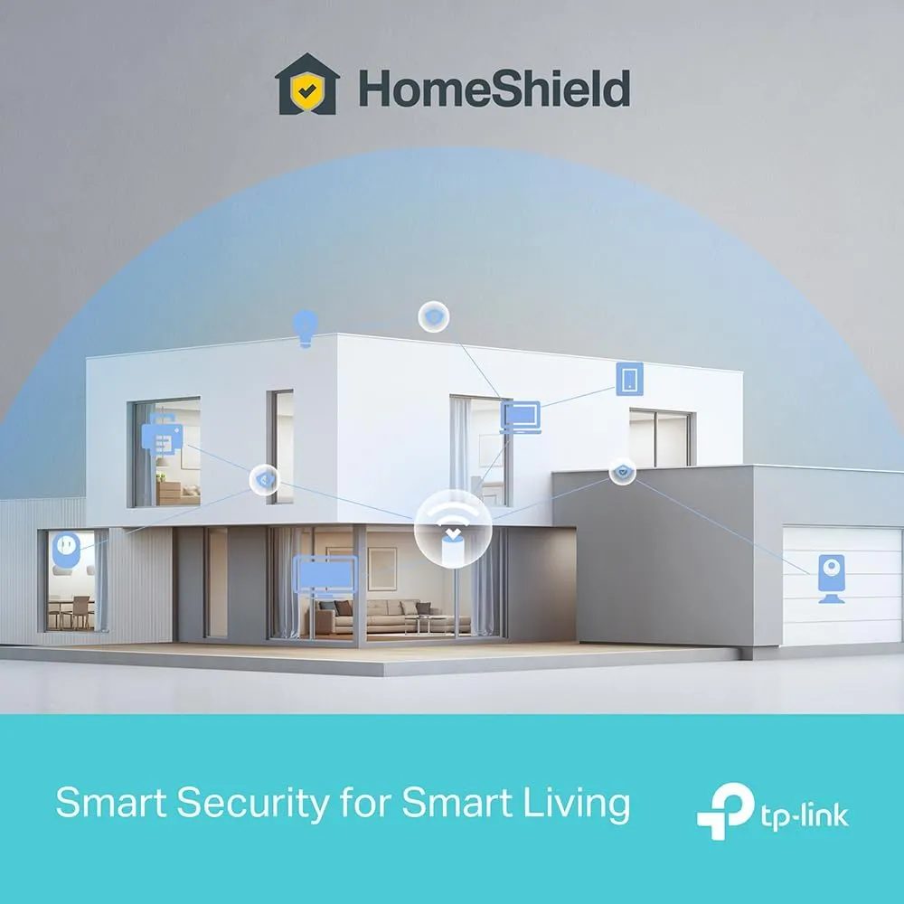 TP-Link Tri-Band WiFi 7 BE10000 Whole Home Mesh System (Deco BE63) - 6-Stream 10 Gbps, 4X 2.5G Ports Wired Backhaul, 4X Smart Internal Antennas, VPN, AI-Roaming, MU-MIMO, HomeShield (2-Pack)