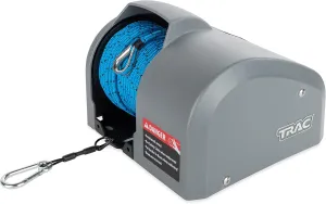 TRAC-Outdoor Products Angler 30 AutoDeploy-G3 Electric Anchor Winch - Anchors Up to 30 lb. - Includes 100-feet of Pre-Wound Anchor Rope with Use (69004), Gray, Normal
