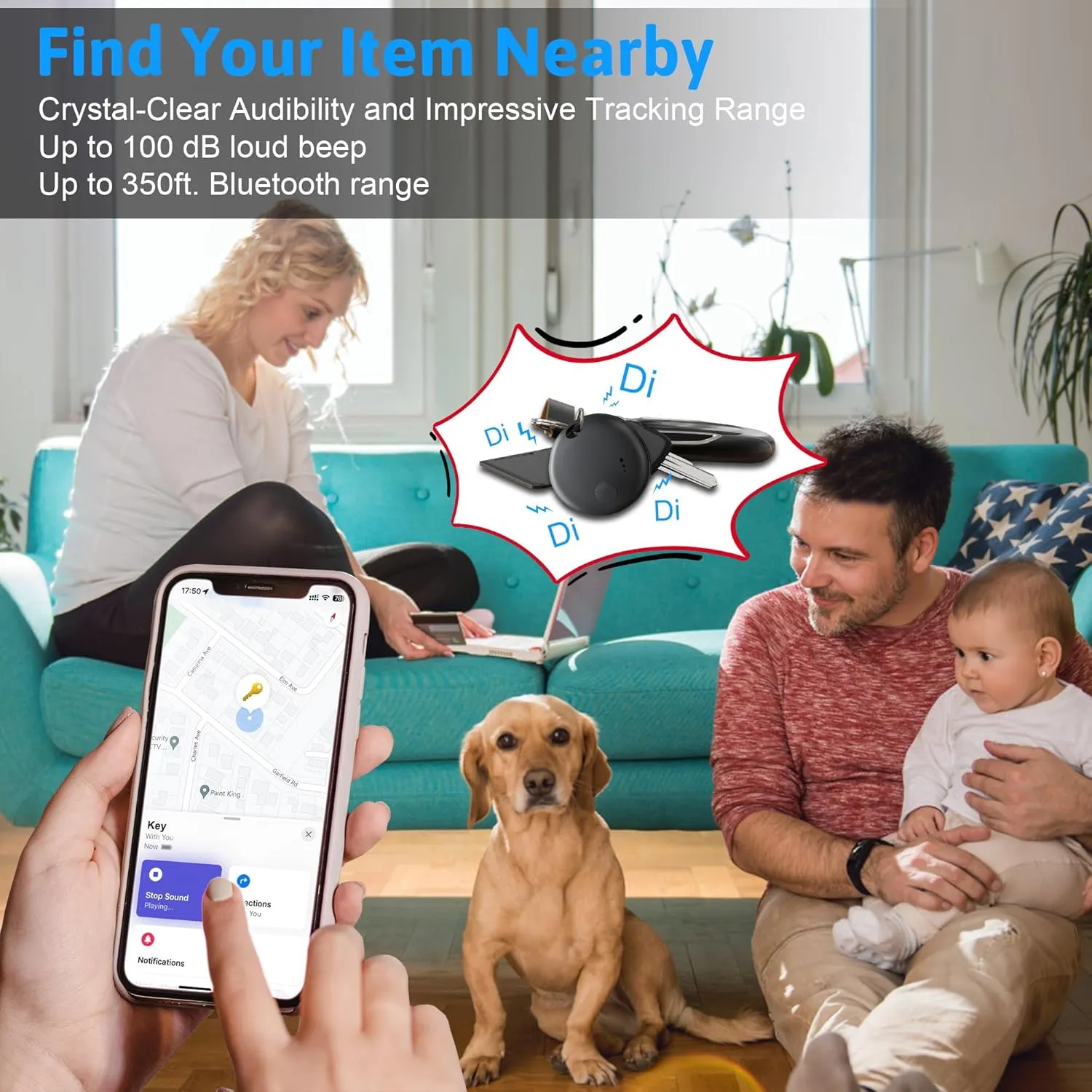 Tracker Tag 4 Packs Bluetooth Tracker, Smart Tag Locator Tracking Device, Keys Finder and Item Locator,Air Tracker Item Finders with Find My(iOS Only) Track Your Keys,Wallet,Luggage,Pets and Bag