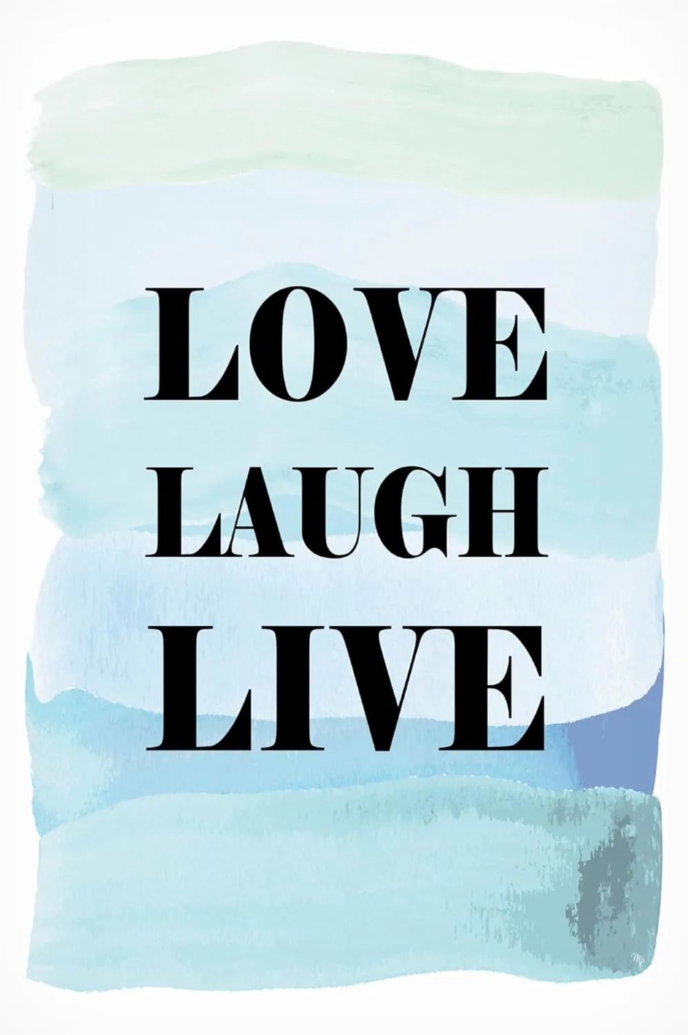 Trademark Fine Art Canvas Wall Art - Martina 'Love Laugh Live' Wall Art for Living Room, Bedroom, or Office Décor