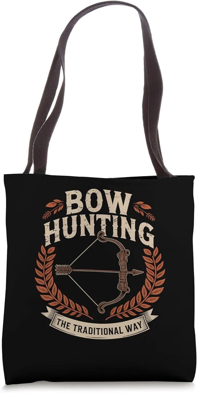 Traditional Bow Hunting Design Tote Bag