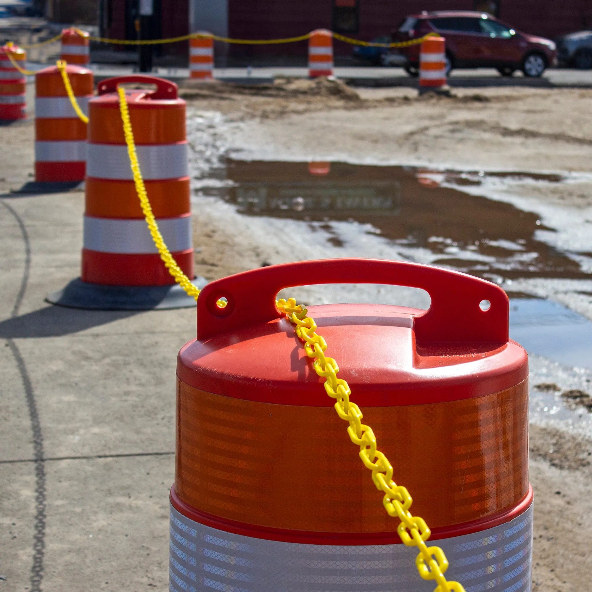 Traffic Blue Plastic Chain