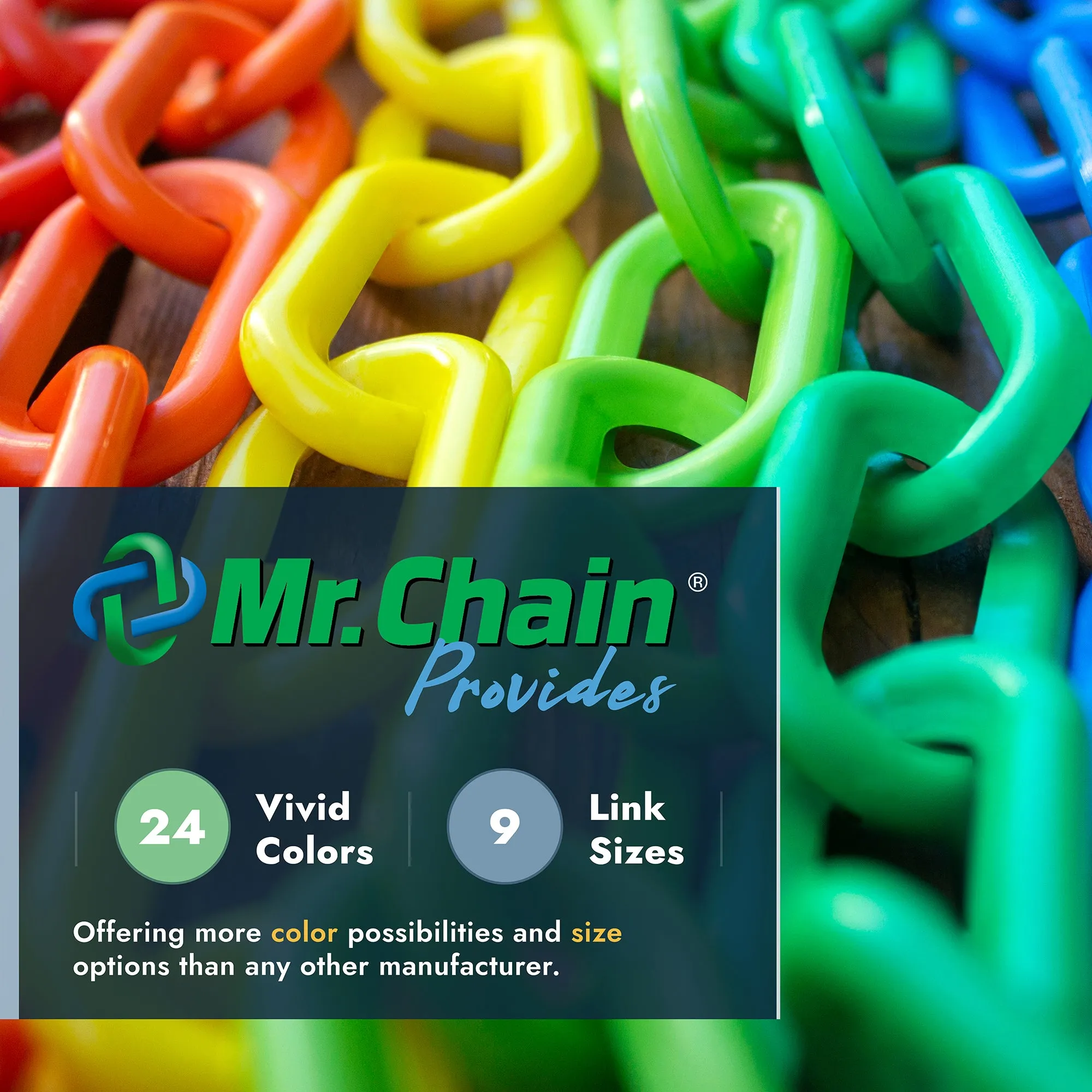 Traffic Blue Plastic Chain