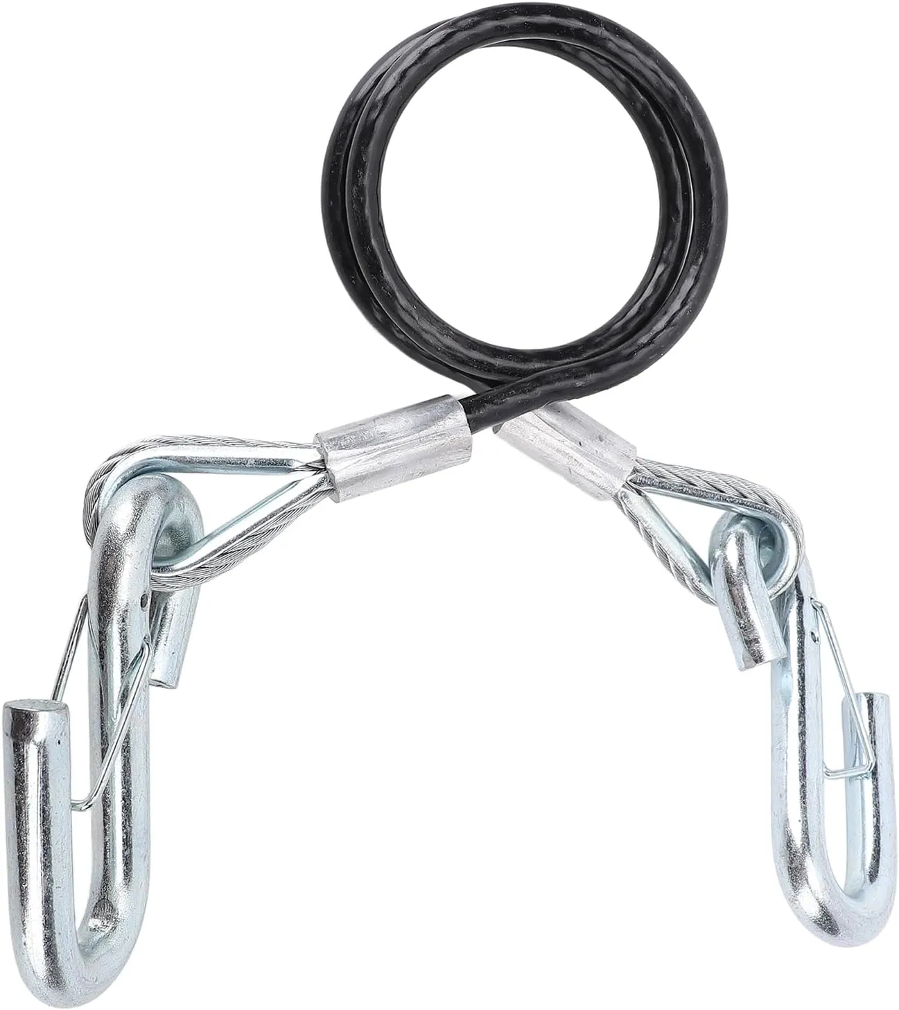 Trailer Safety Chain Cable, Trailer Safety Towing Cable with Hook Zinc Plated Iron for RV