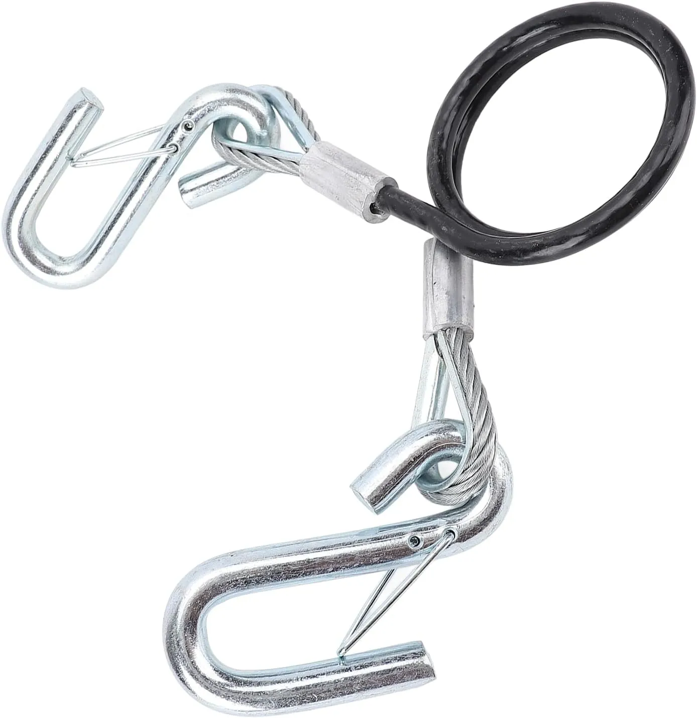 Trailer Safety Chain Cable, Trailer Safety Towing Cable with Hook Zinc Plated Iron for RV