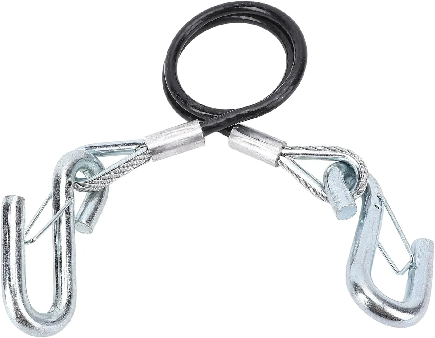 Trailer Safety Chain Cable, Trailer Safety Towing Cable with Hook Zinc Plated Iron for RV
