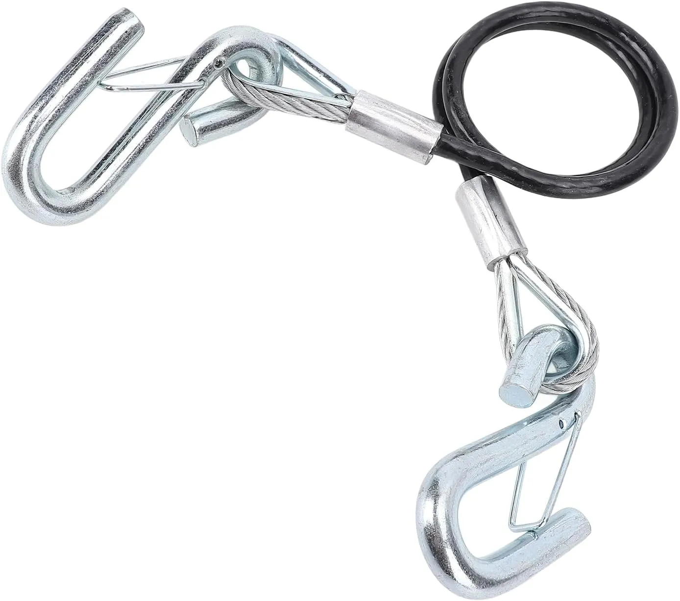 Trailer Safety Chain Cable, Trailer Safety Towing Cable with Hook Zinc Plated Iron for RV