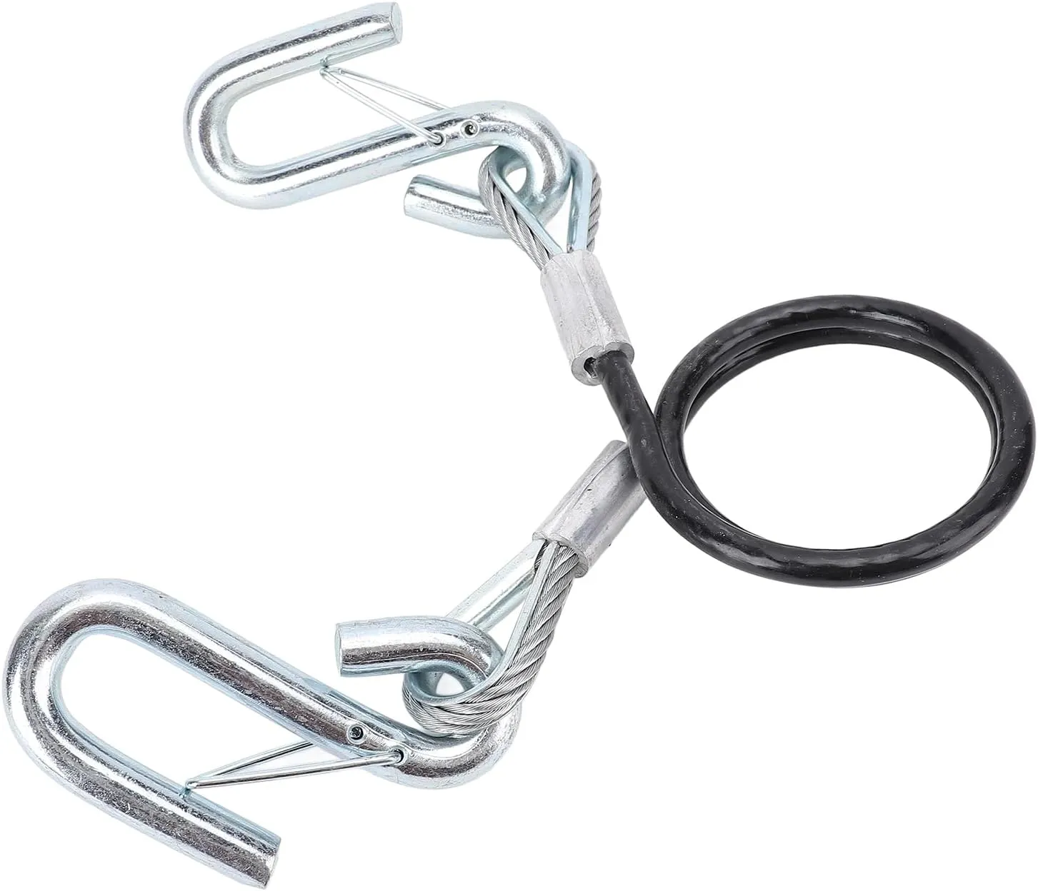 Trailer Safety Chain Cable, Trailer Safety Towing Cable with Hook Zinc Plated Iron for RV