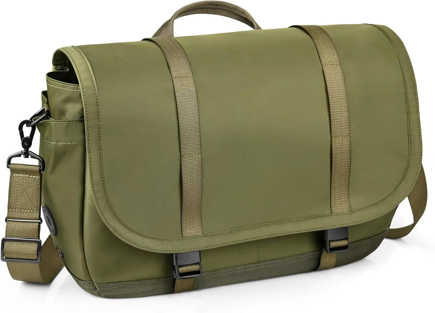 travel inspira Messenger Bag for Men/Women, Anti-theft Men's Laptop Bag 16 inch Water Resistant Crossbody Satchel Bags Computer Work Office College Bag with Shoulder Strap, Army Green