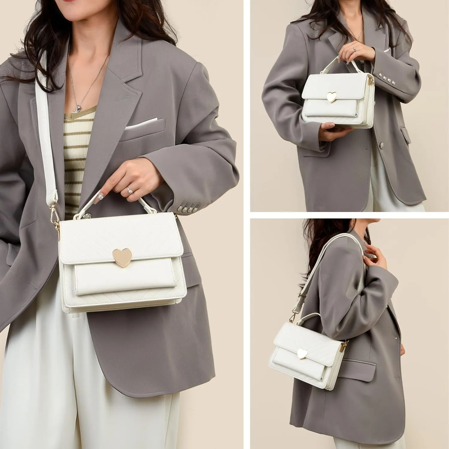 Travistar Crossbody Bags for Women - Small Cross Body Purse Leather Top-handle Handbags Trendy Shoulder Bag Satchel Purses